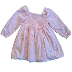 Rachel Zoe Girl's Orange White Seersucker Long Sleeve Striped Dress Size 3T